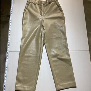 Babaton Satin-Look Waistband Pants in Champagne